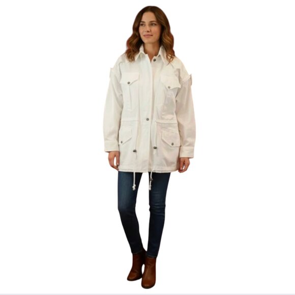 PIA RUCCI Vintage 80's Denim Safari 2-in-1 Jacket / Vest - Picture 4 of 8